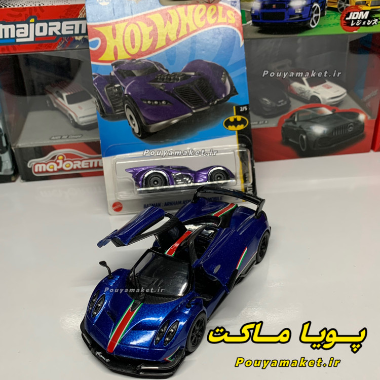 ماکت ماشین فلزی پاگانی هوایرا کینسمارت + بتموبیل هات ویلز