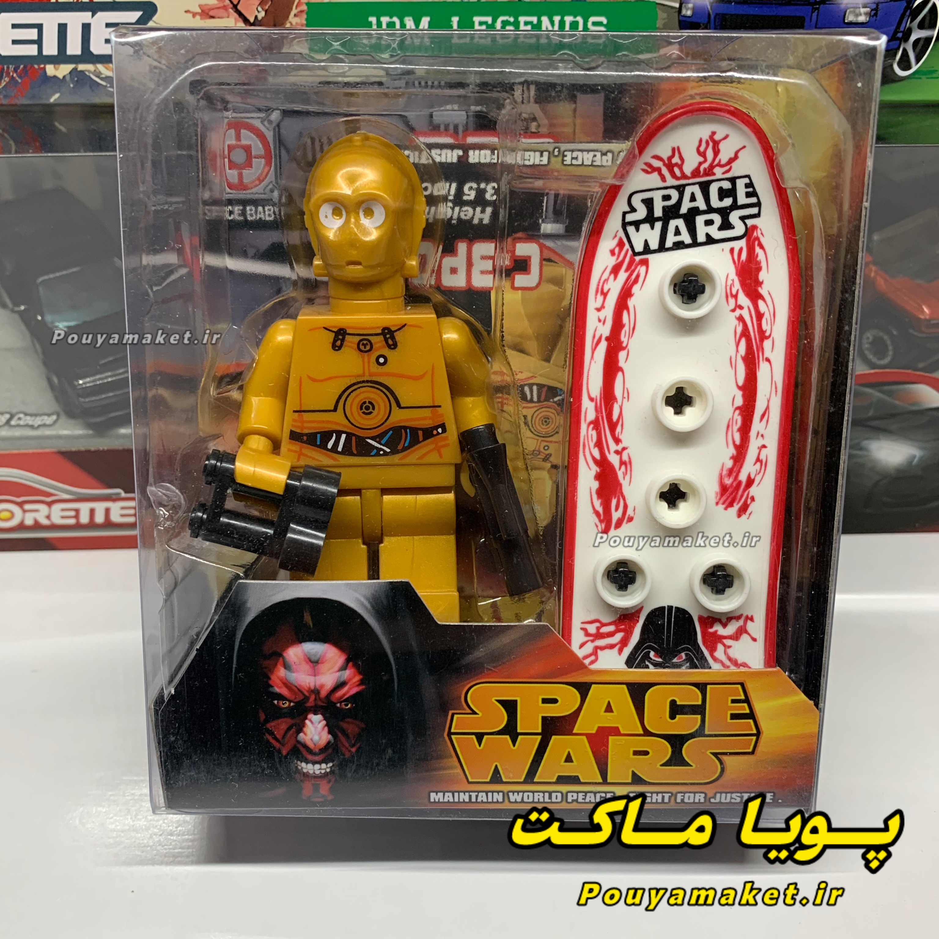 فیگور لگو جنگ ستارگان Space Wars C-3PO + اسکیت