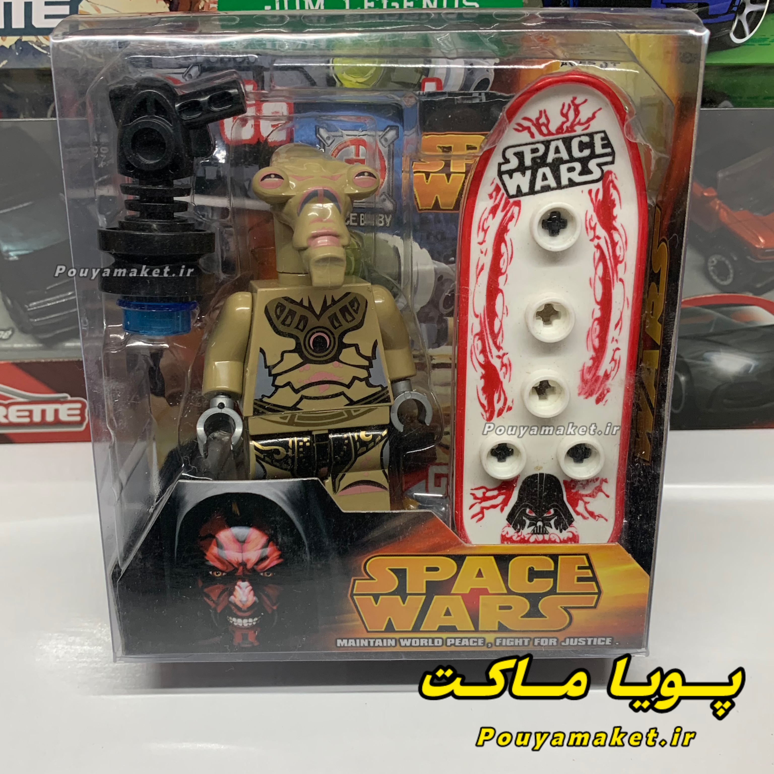 فیگور لگو  جنگ ستارگان Space Wars Geonosis Battle Droid + اسکیت