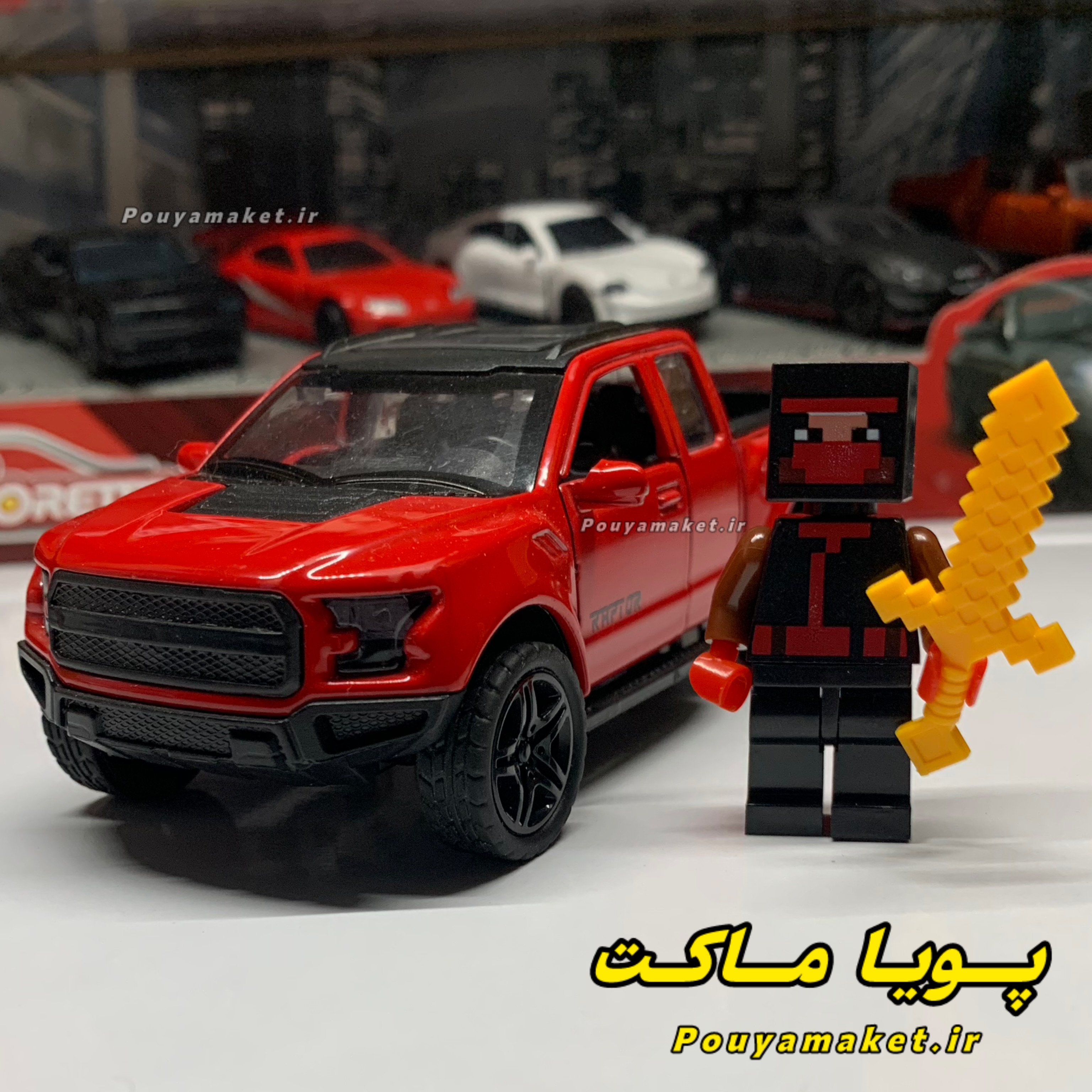 ماکت ماشین فلزی فورد رپتور + مینی فیگور ماینکرافت