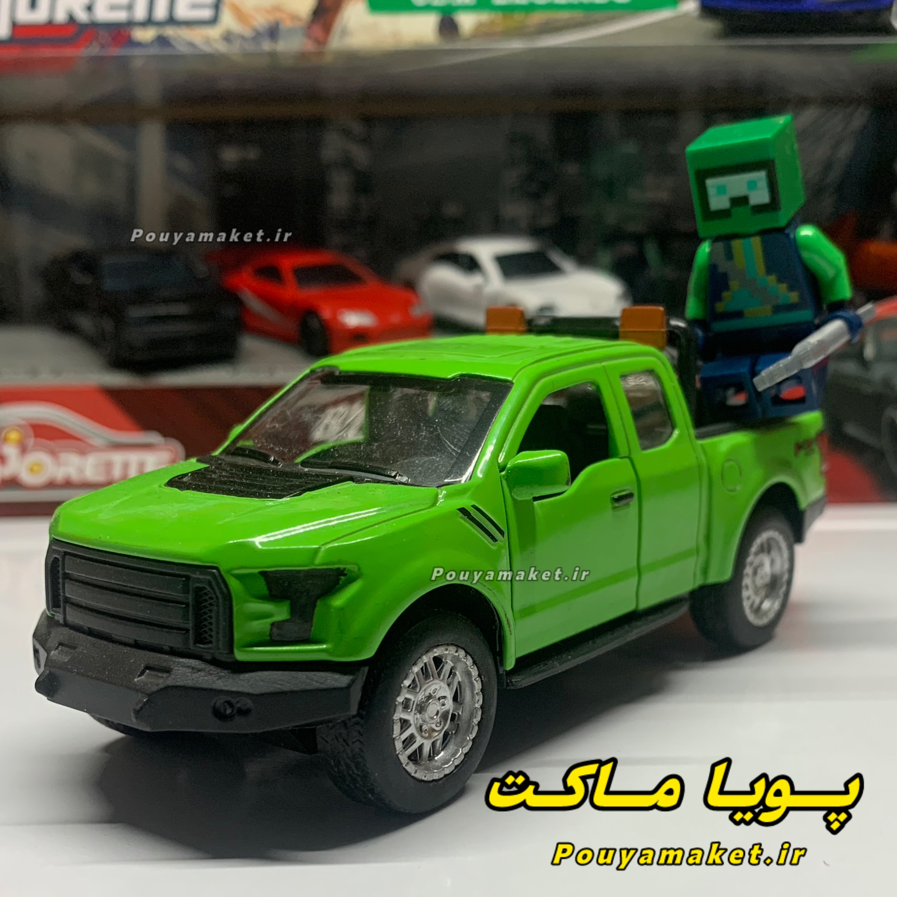 ماکت ماشین فلزی فورد رپتور + مینی فیگور ماینکرافت