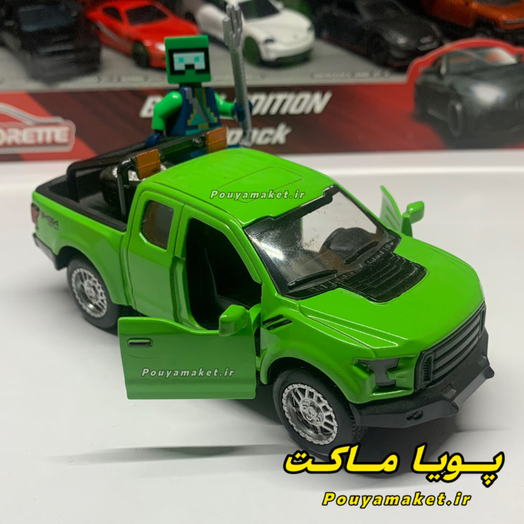 ماکت ماشین فلزی فورد رپتور + مینی فیگور ماینکرافت