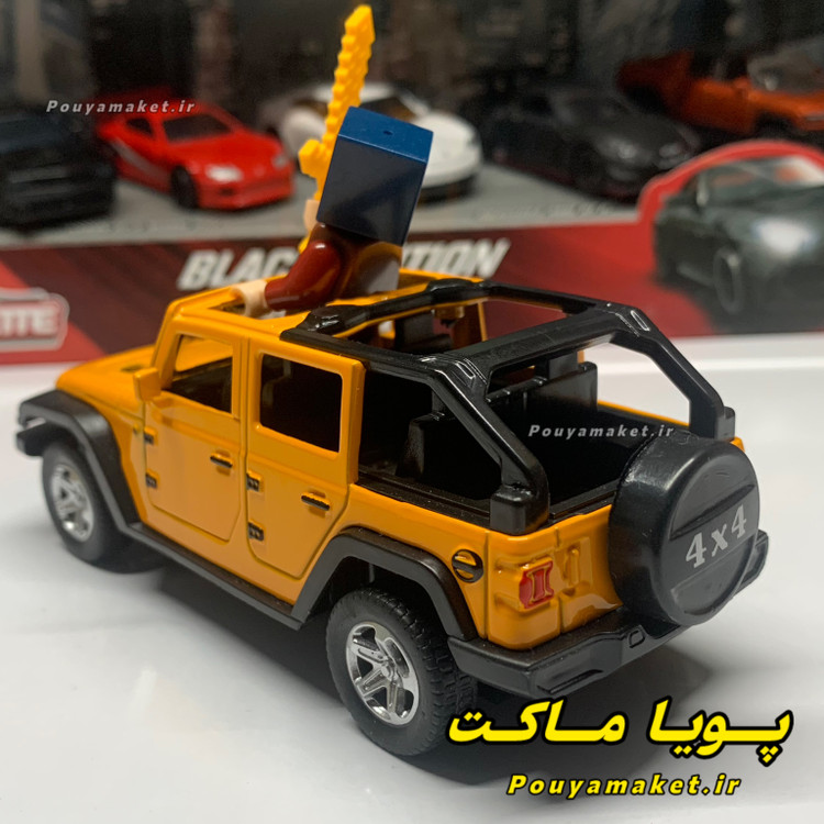 ماکت ماشین فلزی جیپ رانگلر + مینی فیگور ماینکرافت