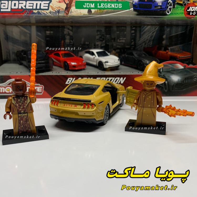 ماکت ماشین فلزی فورد موستانگ + مینی فیگور اسنیپ و ولدمرت در هری پاتر