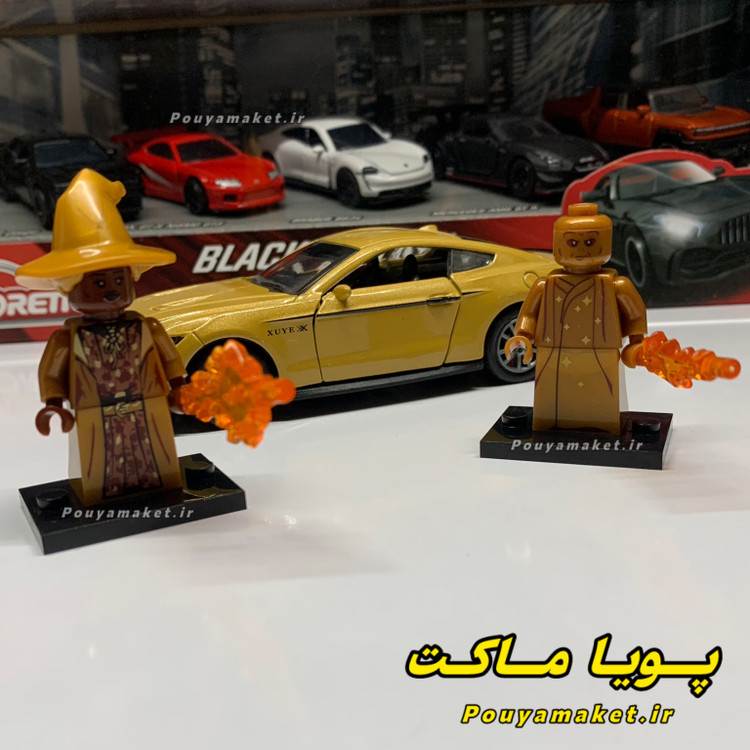 ماکت ماشین فلزی فورد موستانگ + مینی فیگور اسنیپ و ولدمرت در هری پاتر