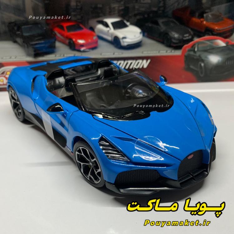 ماکت ماشین فلزی بوگاتی میسترال Bugatti W16 Mistral ویلی 1:24