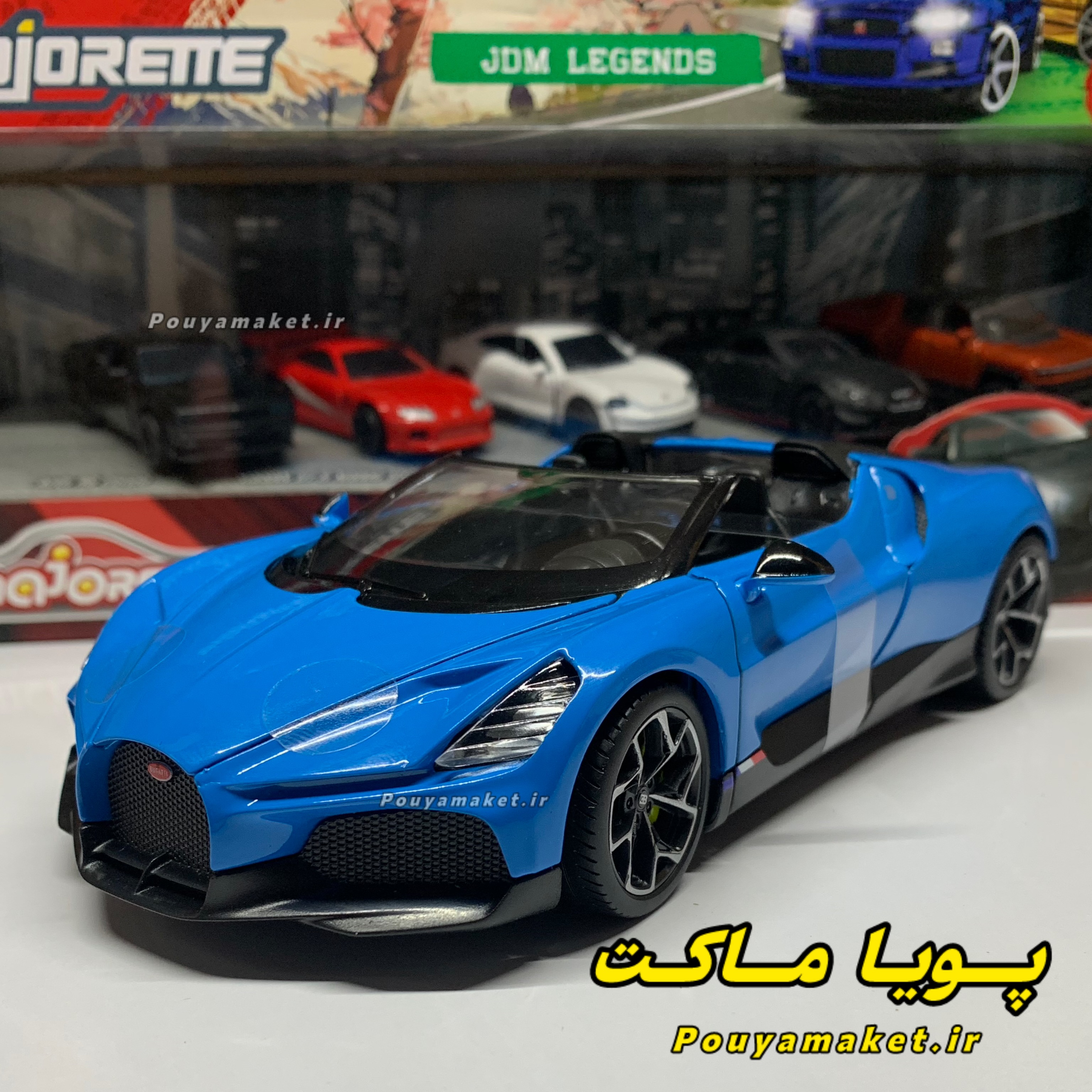 ماکت ماشین فلزی بوگاتی میسترال Bugatti W16 Mistral ویلی 1:24