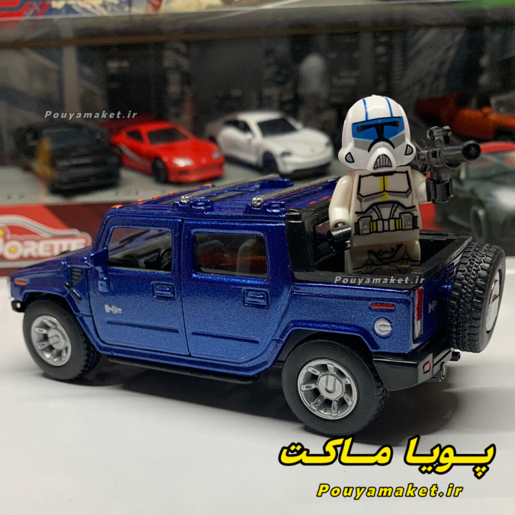 ماکت ماشین فلزی هامرH2 کینسمارت + مینی فیگور سرباز جنگ ستارگان STAR WARS
