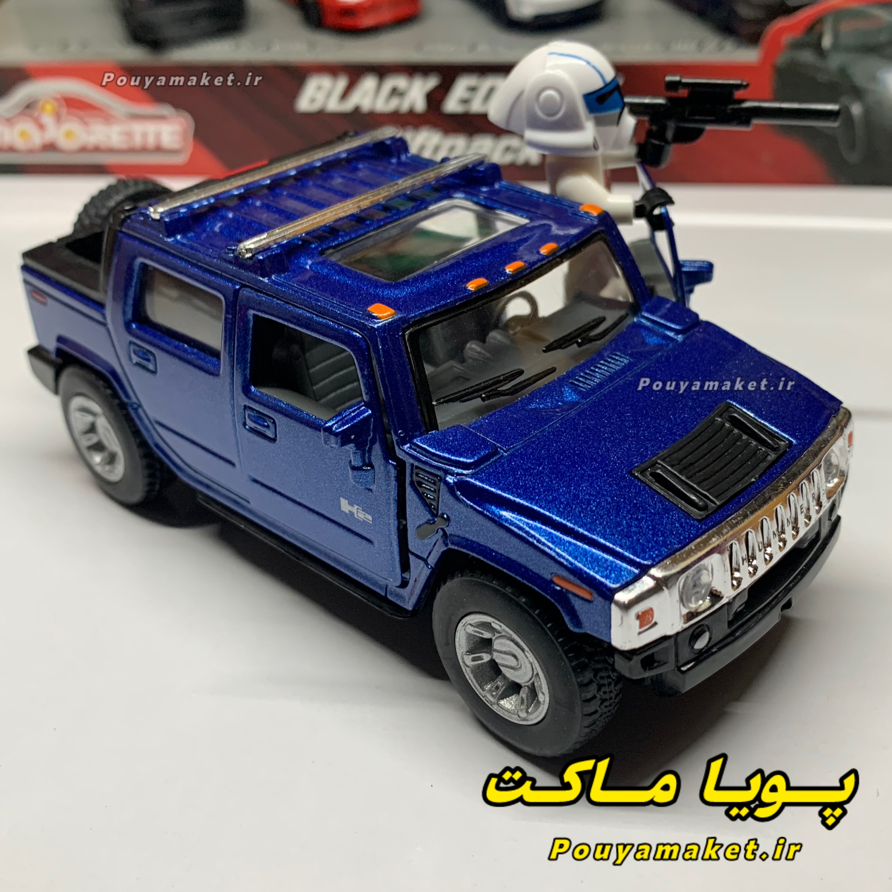 ماکت ماشین فلزی هامرH2 کینسمارت + مینی فیگور سرباز جنگ ستارگان STAR WARS