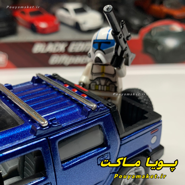 ماکت ماشین فلزی هامرH2 کینسمارت + مینی فیگور سرباز جنگ ستارگان STAR WARS