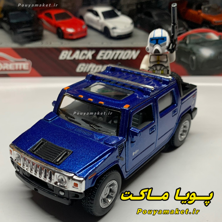 ماکت ماشین فلزی هامرH2 کینسمارت + مینی فیگور سرباز جنگ ستارگان STAR WARS