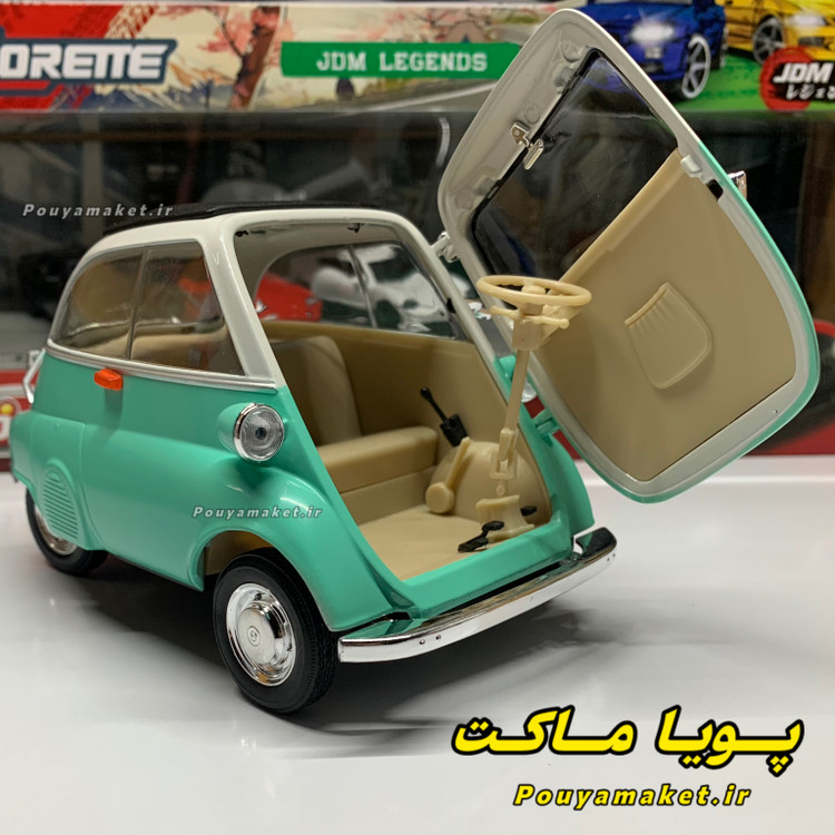 ماکت ماشین فلزی بی ام و ایزتا BMW Isetta ویلی 1:18