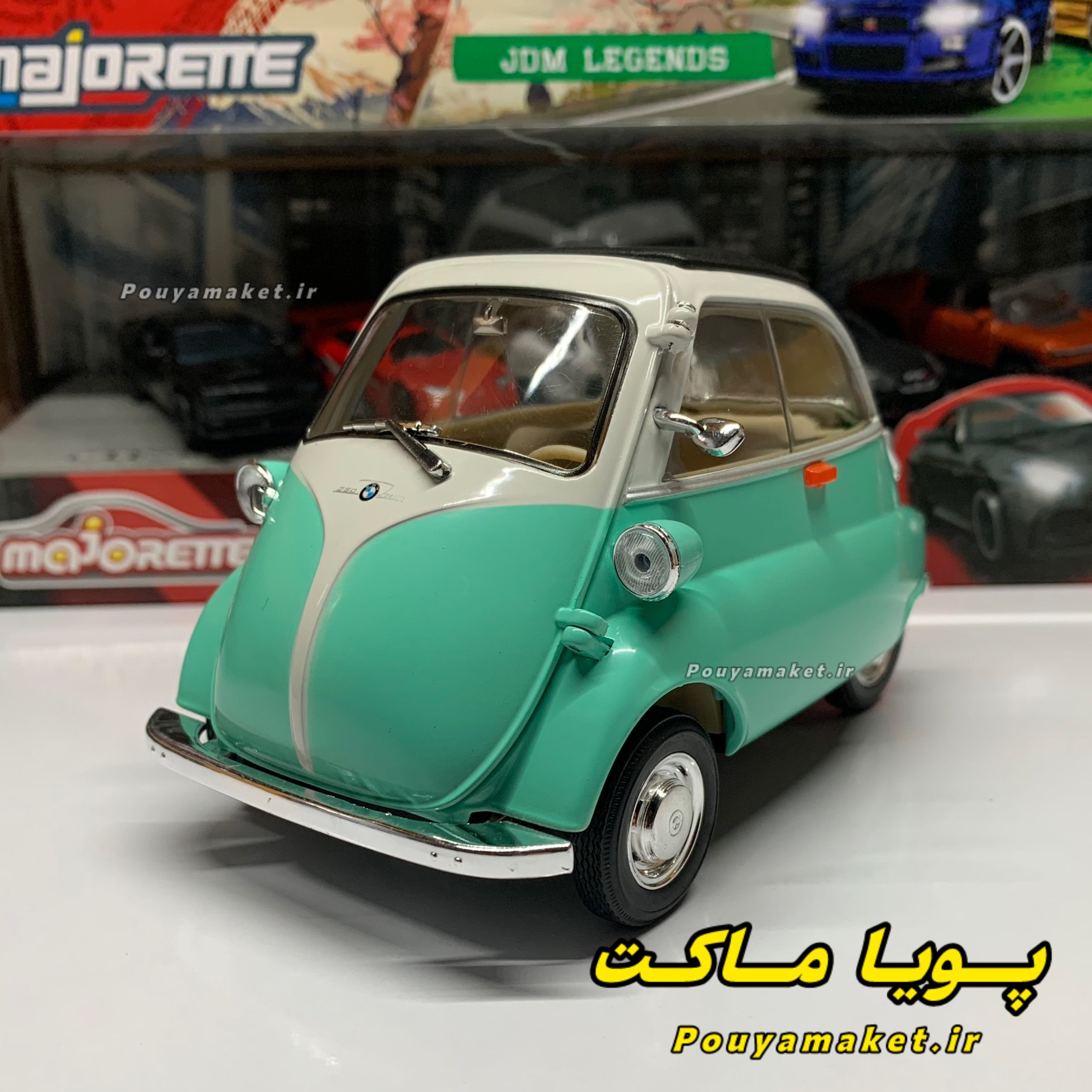 ماکت ماشین فلزی بی ام و ایزتا BMW Isetta ویلی 1:18