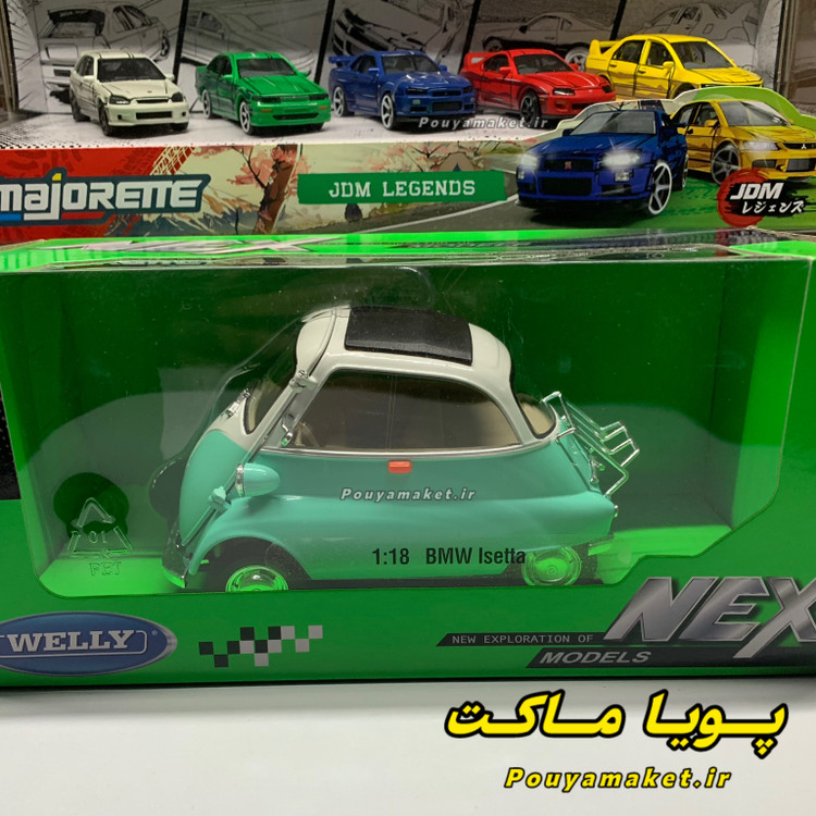 ماکت ماشین فلزی بی ام و ایزتا BMW Isetta ویلی 1:18